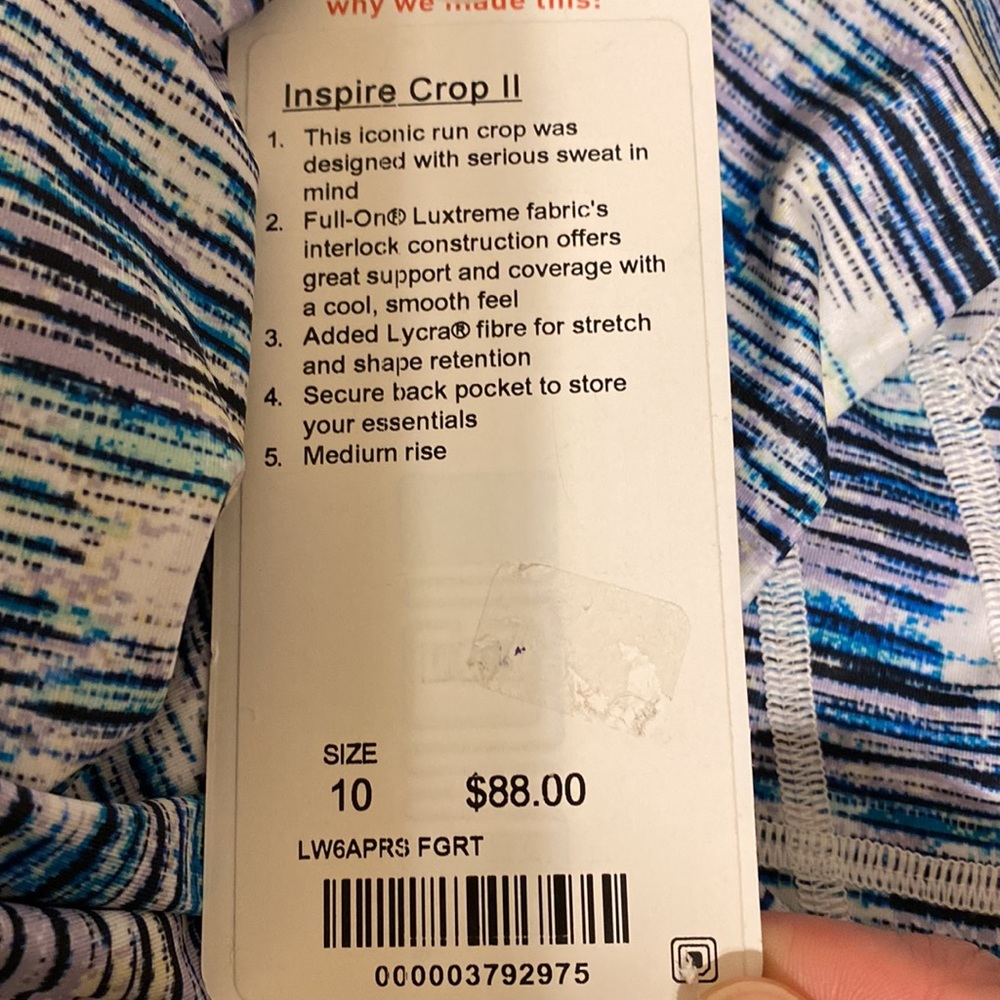 Lululemon In Movement Crop Pants 10* - Picture 5 of 5